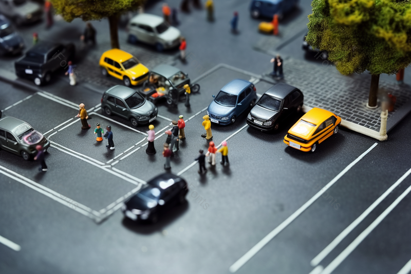 逼真违规模拟停车场模型,高清,摄影图,摄影图片,图片大全,摄影图免费下载